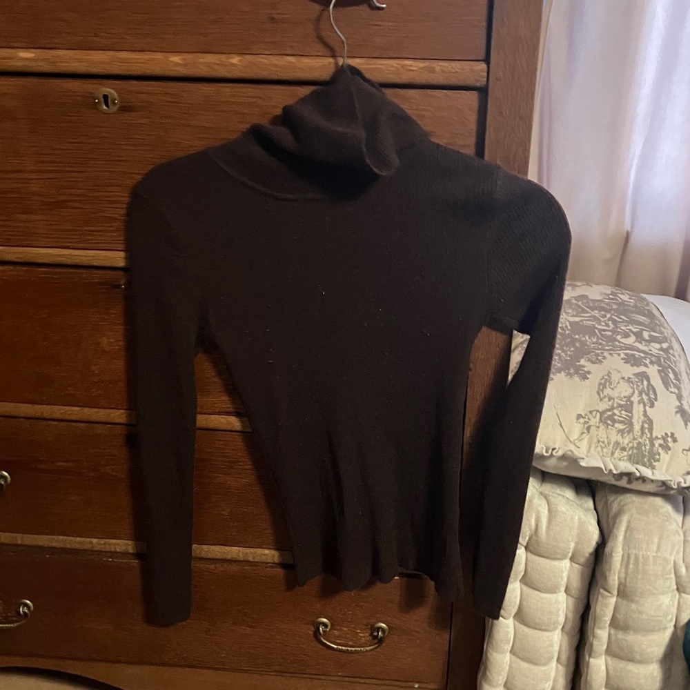dark brown turtleneck